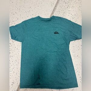 Quiksilver Teal Short Sleeve Crew Tee with Small Logo